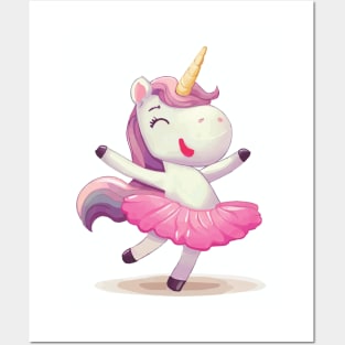 Unicorn Ballerina Posters and Art